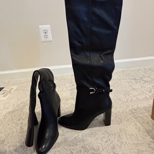 Zara Black Over the Knee Boots